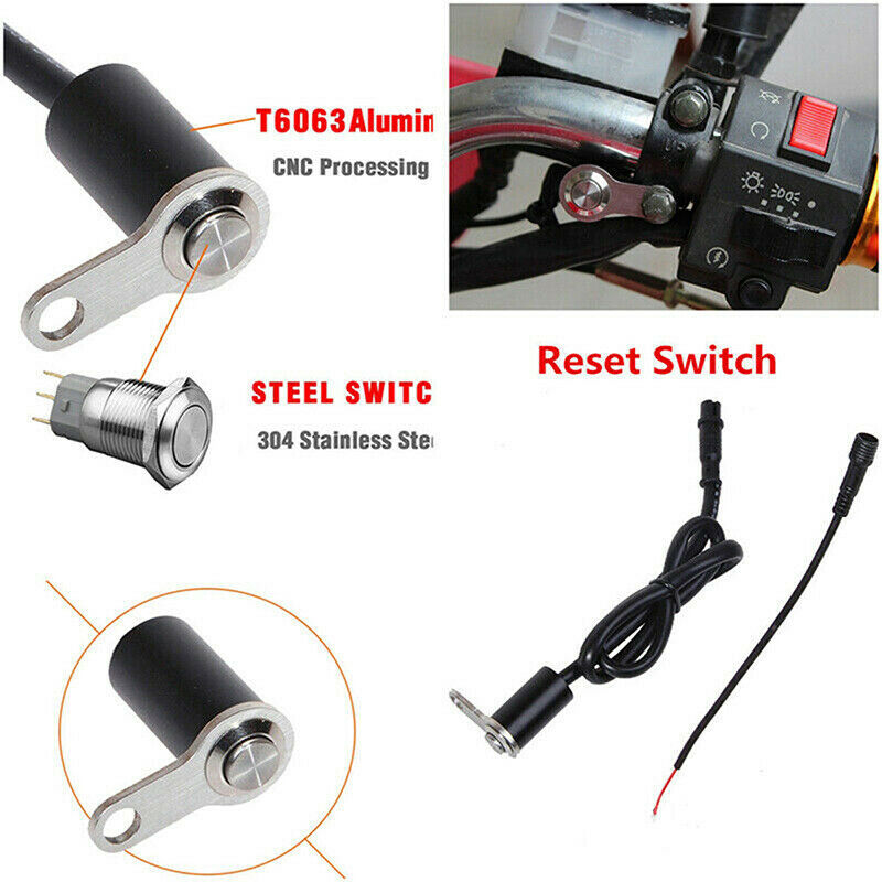 12V Universal Waterproof Motorcycle Handlebar Reset Switch Buttons Engine.l8