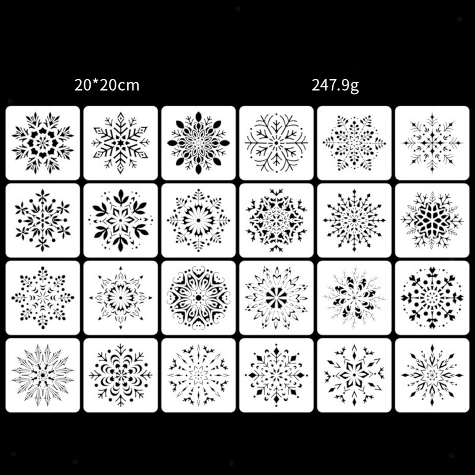24x Mandala Dot Templates Stencils DIY Floor Cake Painting Photo Art