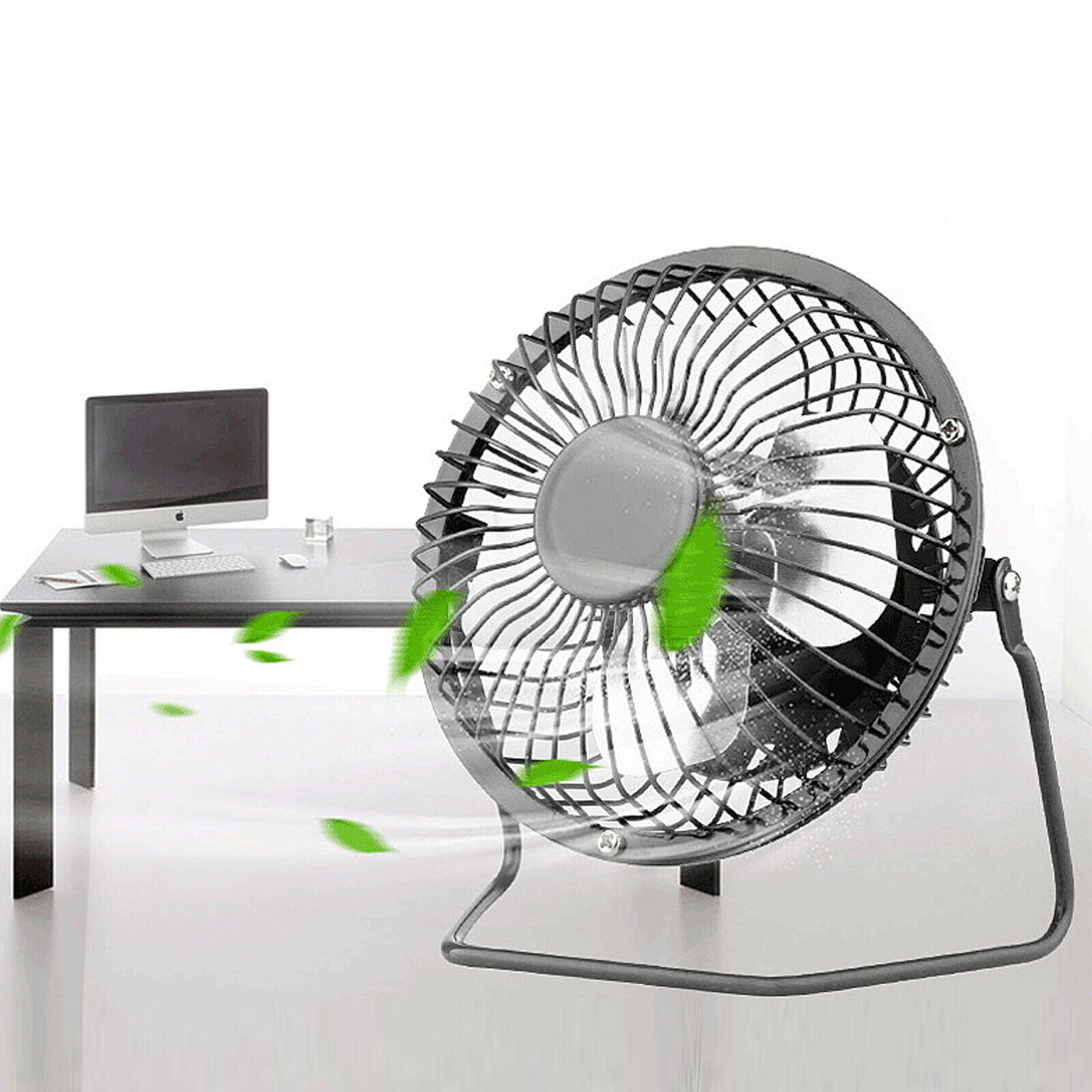 5W 4 inch Solar Panel Powered USB Fan Portable Home Greenhouse Camping Outdoor
