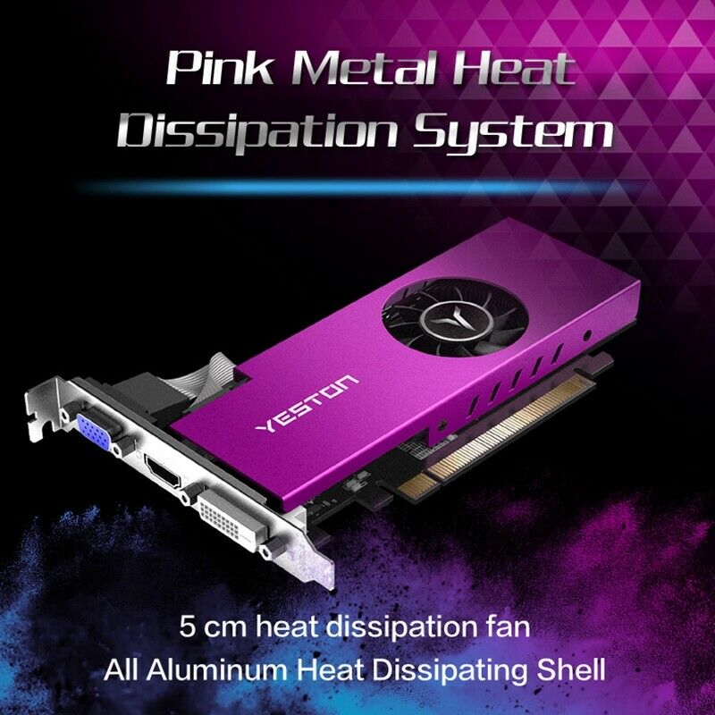 Yeston RX550-2G D5 LP 1183/6000MHz 2G/64Bit/GDDR5 VGA + MI + DVI-D PCI-Expr W8W3
