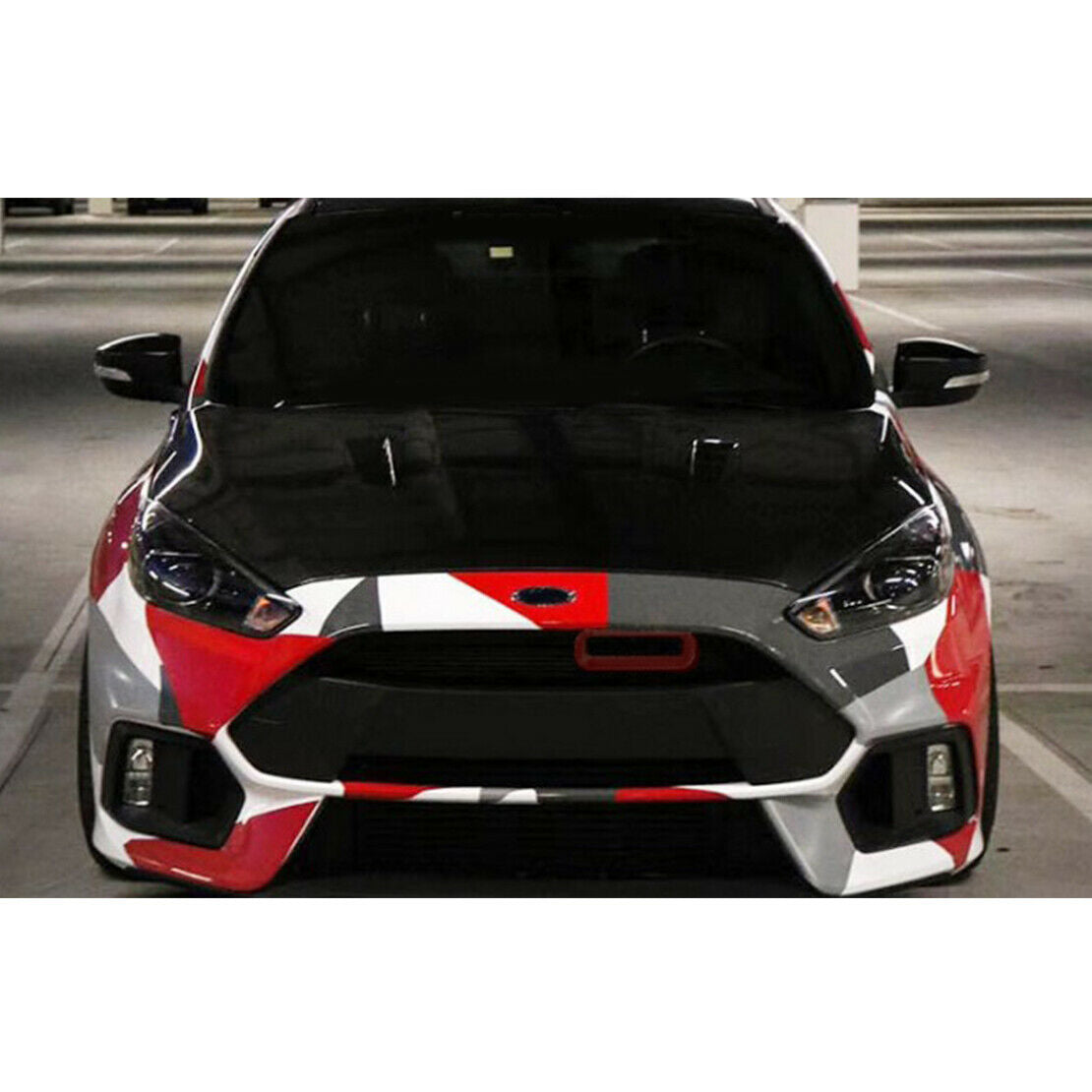 1pcs Red Air Intake Mouth Tuyere fit for Ford Focus MK3.5 Hatchback Sedan 15-18