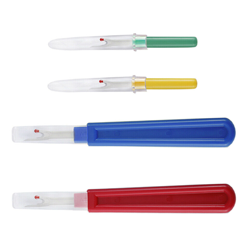 4 pieces of seam ripper, pillar ripper, hem ripper for knitting, sewing, cross