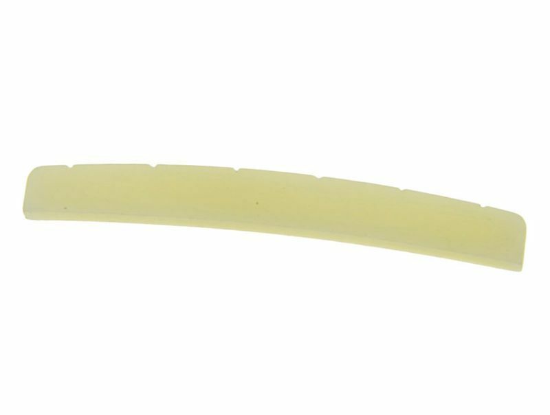 Curved 43mm Unbleached Pure Bone Nut Guitar Slotted Bone Nut for Tele 43x3.2mm