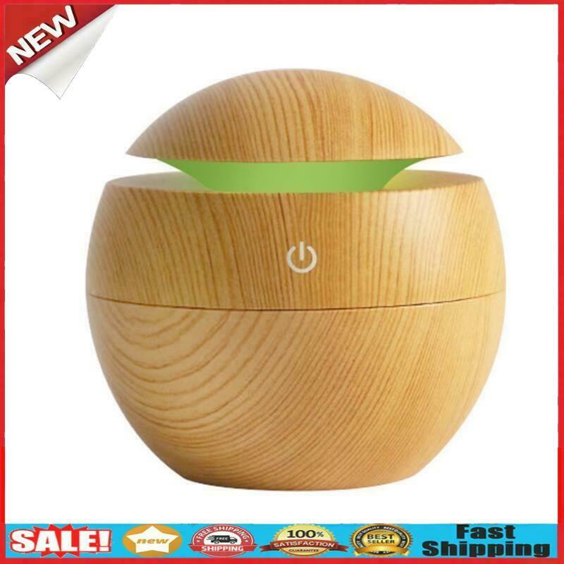 130ml USB Aroma Diffuser Ultrasonic Humidifier 7 Color Change Night Lights @