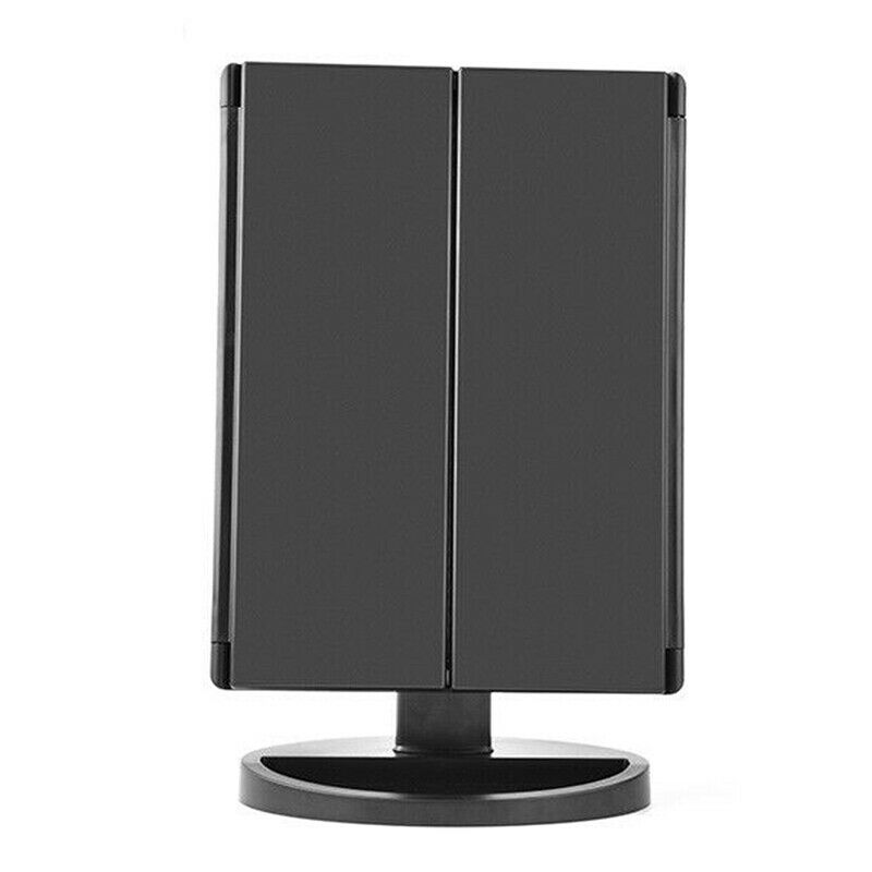 Makeup Mirror With 22LED Lamp Touch Magnifying Tri Fold Standing Lights T3  BS5