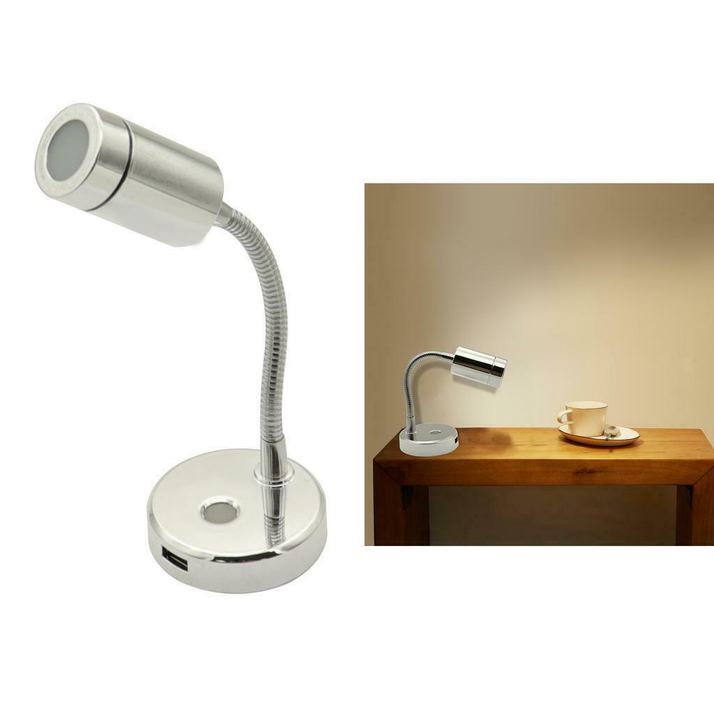 10-30V Marine Boat RV Reading Lamp Caravan Camper Lighting USB Charger