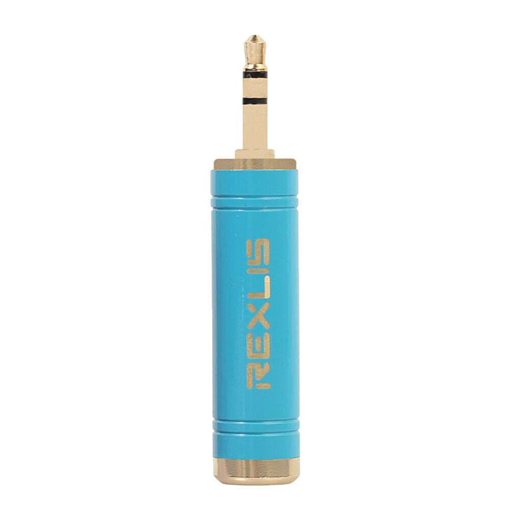 Stereo Audio Adapter 3.5mm Male Plug to 6.35mm Female for Mic Keyboard Blue