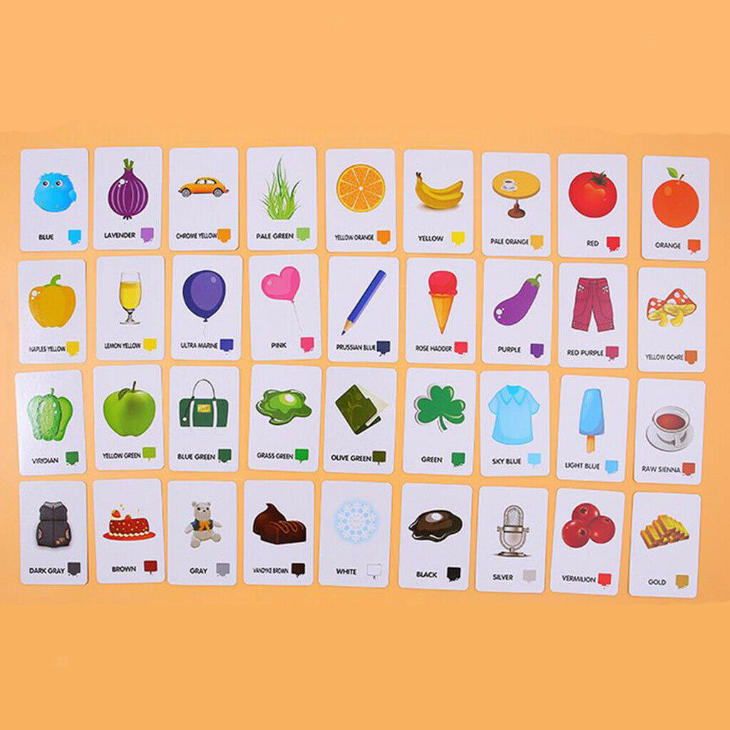 Color Shape &Animal Preschool Flashcards for Kids Letter Word Recognition,