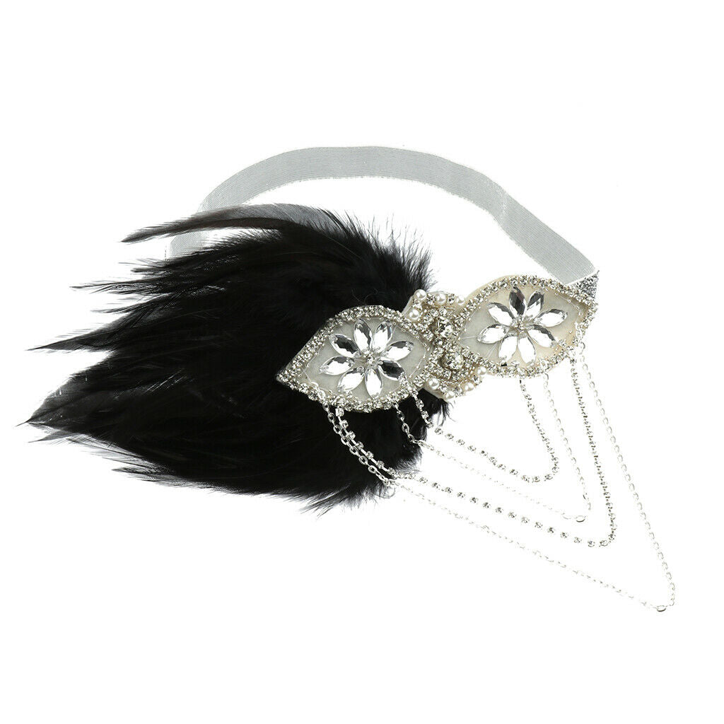 Wedding Jewelry Hair Hair Ties Feather Hairclip Headband Tassel White Black