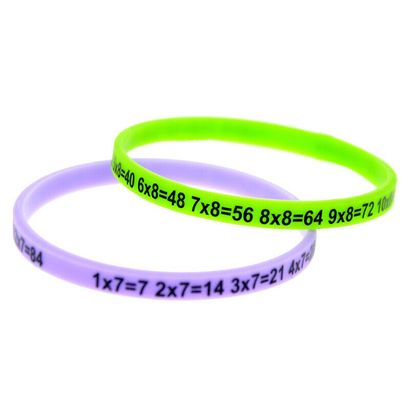 12 Sets Of Multiplication Watch Soft Silicone Bracelet Learning Wristband