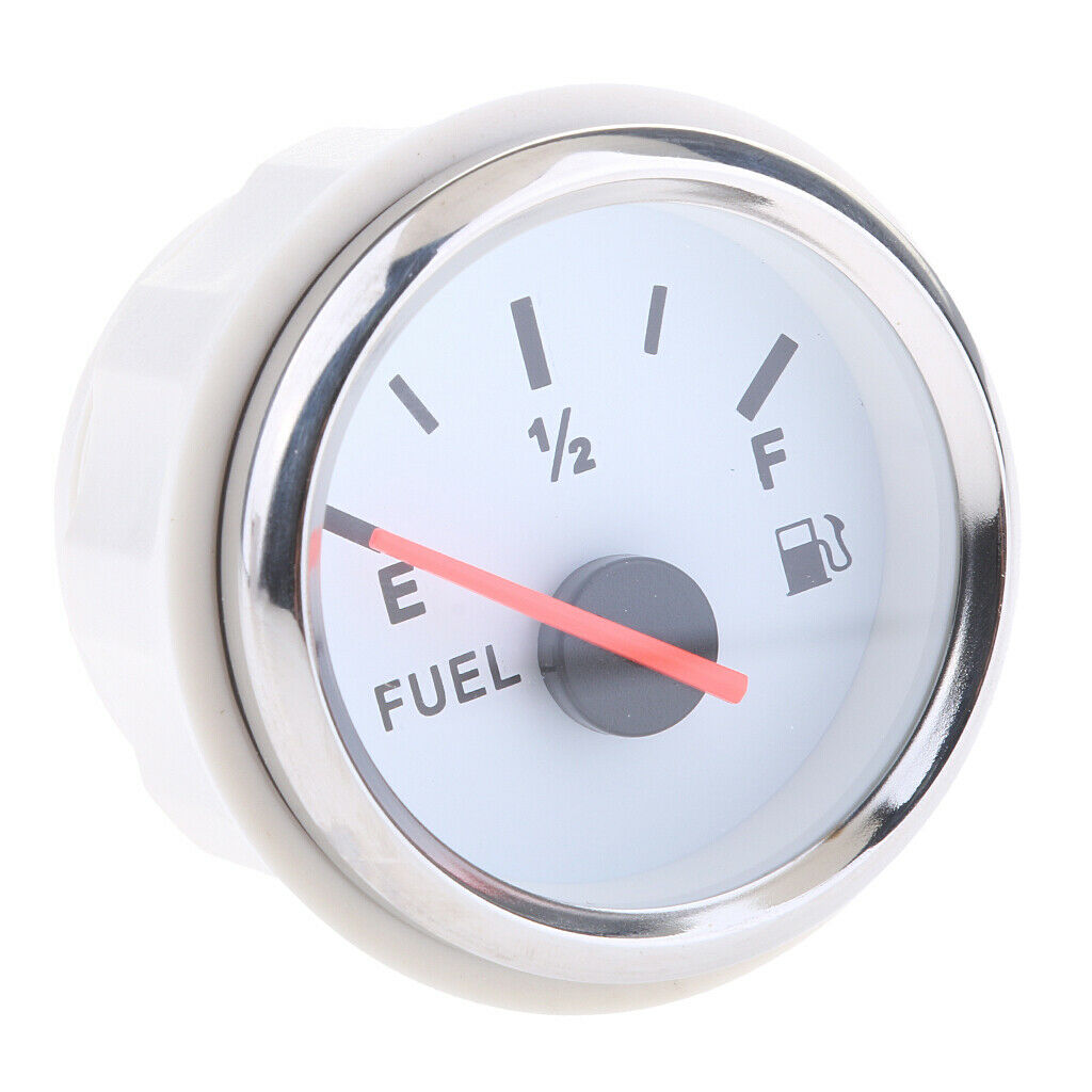 LED 52MM Fuel Level Gauge 0-90 ohms 9-32VDC For Car Truck Motorcycle Boat