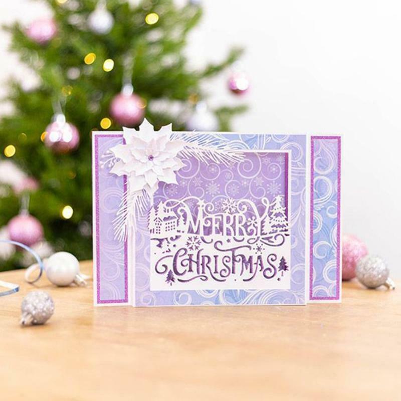 Merry Christmas Tree Metal Cutting Dies Stencil DIY Scrapbooking Album Template