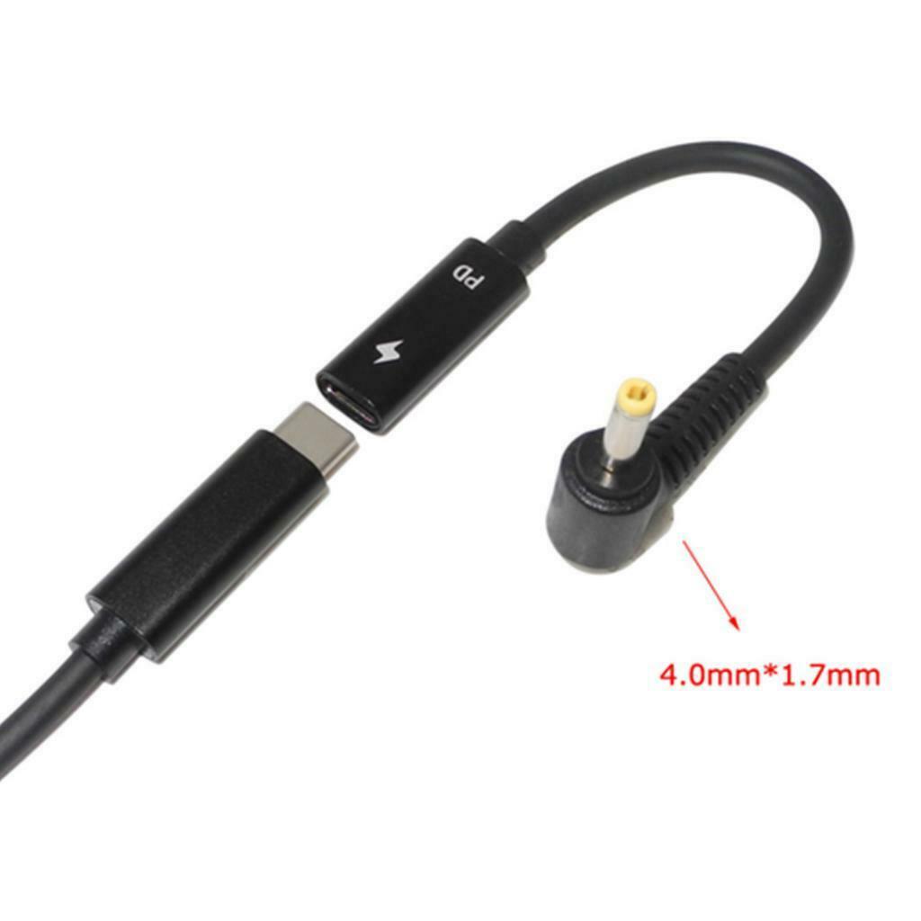 Lots 2 Type-C Female To Elbow Short Line Laptop Adapter For Lenovo Air 12 15