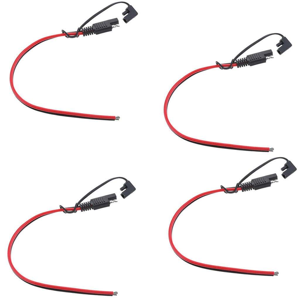 4 Pieces 30cm 14AWG Hot Solar Battery Charger SAE DIY Line Connector Cable