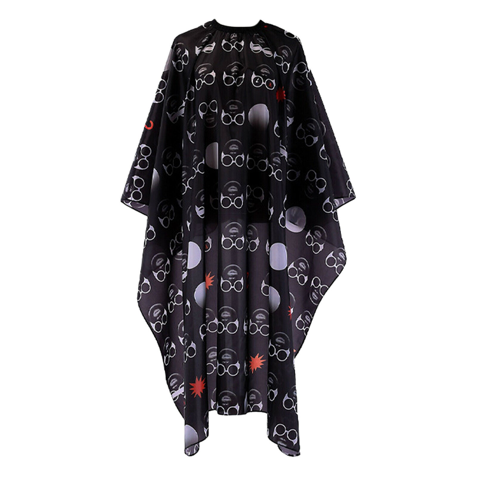 160x140cm Hair Cutting Styling Cape Cloth Glasses Print with Snap for Adults