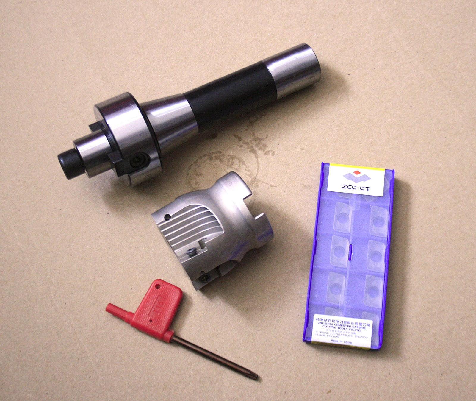 R8 FMB22 Arbor+400R 50MM Face Mill+10pcs APMT1604 Inserts + Wrench Set [M1]