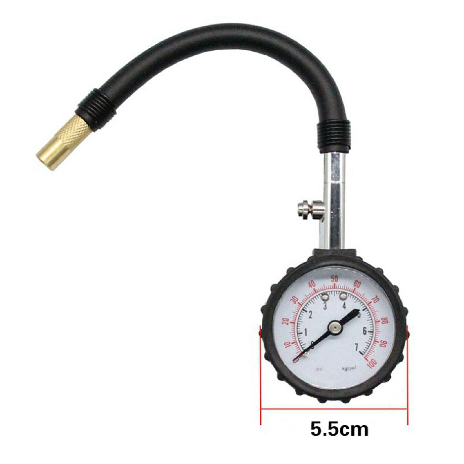 Flexible Hose Portable 0-100PSI Car Mechanical Tire Pressure Gauge Meter