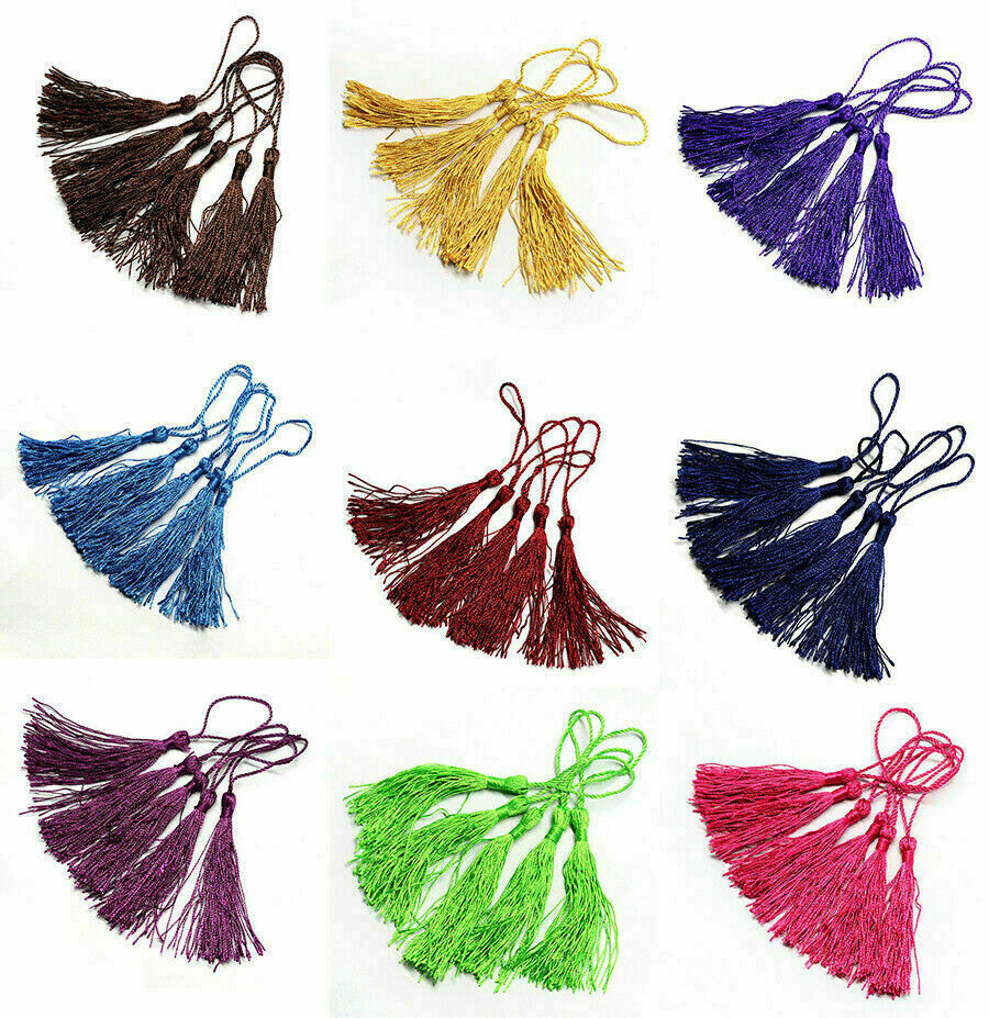 Lot of 30 Silky Tassel Crafts For Souvenir Bookmarks Jewelry Making Accessories