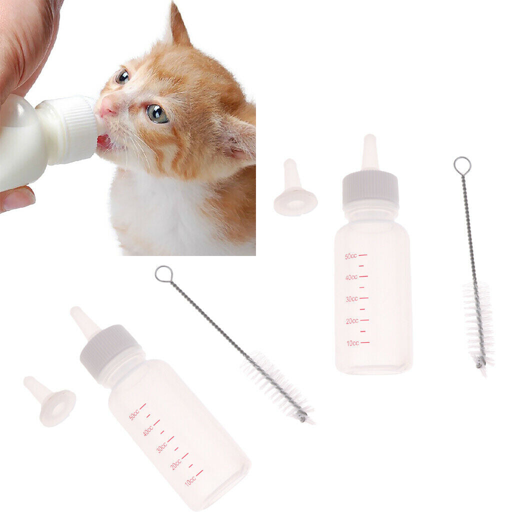 2x cat dog milk bottle puppy kitten baby animal feeding bottle