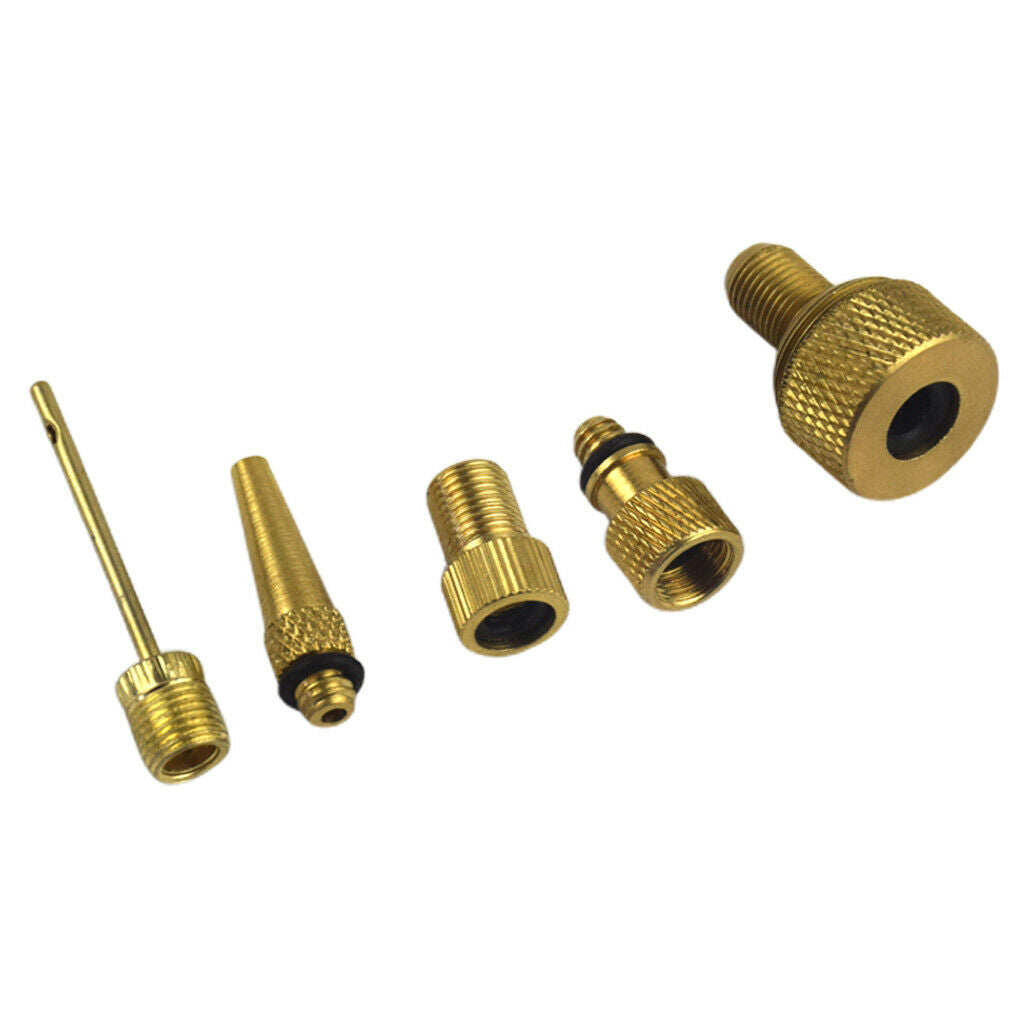 Pack of 5 Bike Pump Adapter Adaptor Converter Tire Tube Valve Nozzle Devices