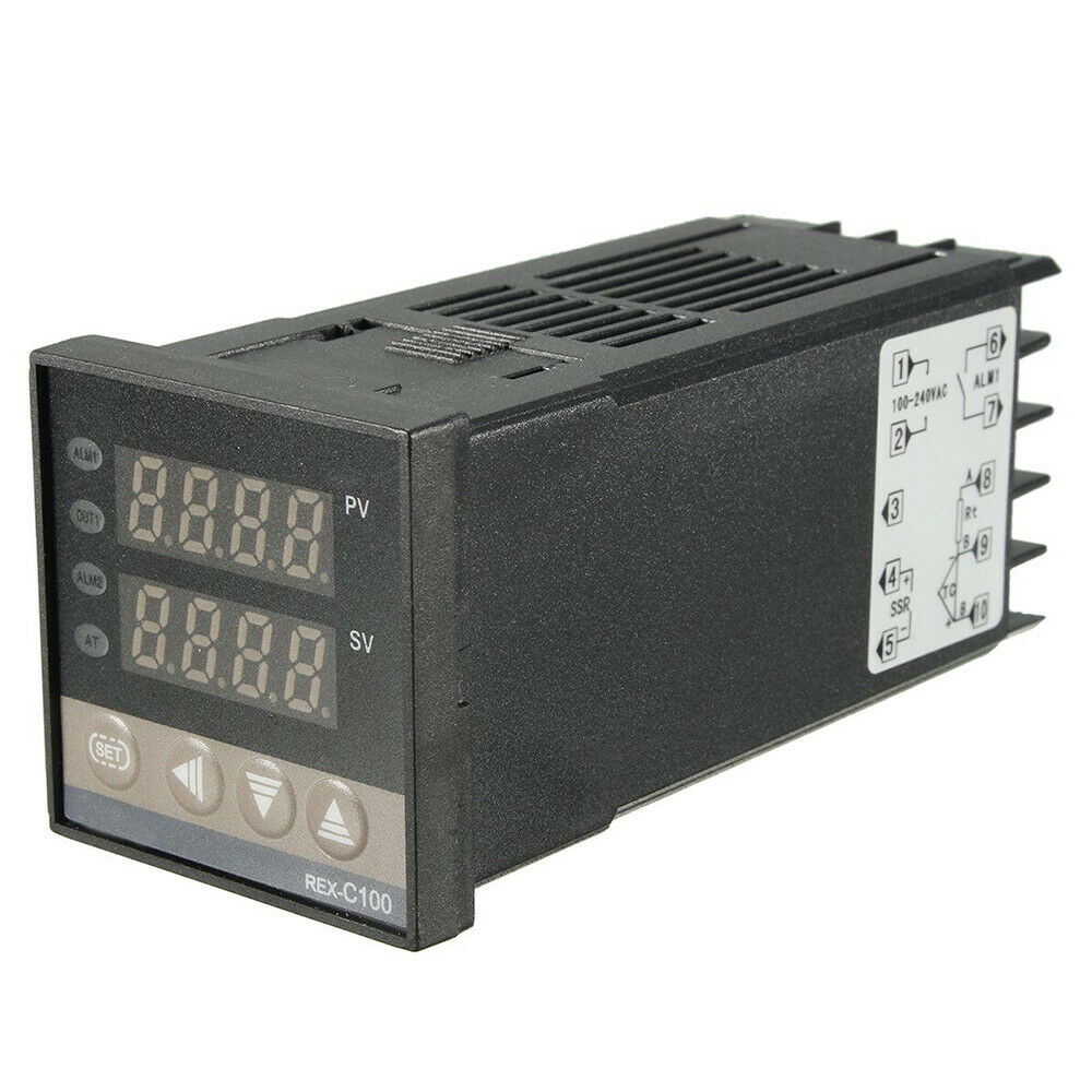 REX-C100 100-240V Digital PID Temperature Controller+40A SSR+ K Thermocouple