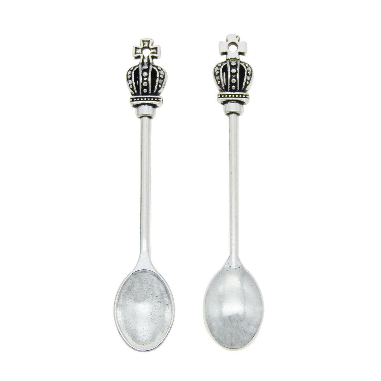 12 pcs Mix Lot Metal Alloy Spoons Charms Pendants Jewelry Drop Dangles Crafts