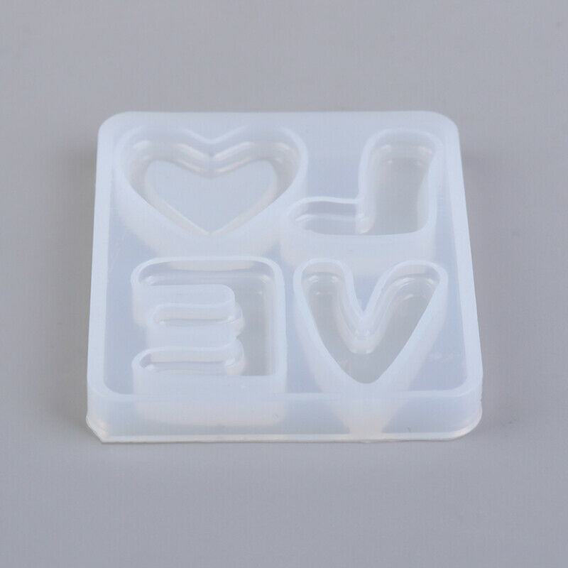 5pcs Love Letters Form Silicone Cake Mold Chocolate Fondant Moulds Baking.l8
