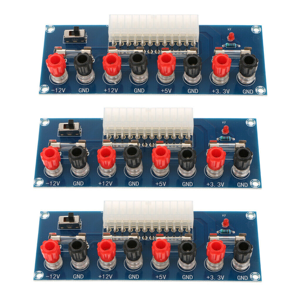 3Pcs 24-Pin XH-M229 ATX Benchtop Power Board Power Supply Modules Breakout