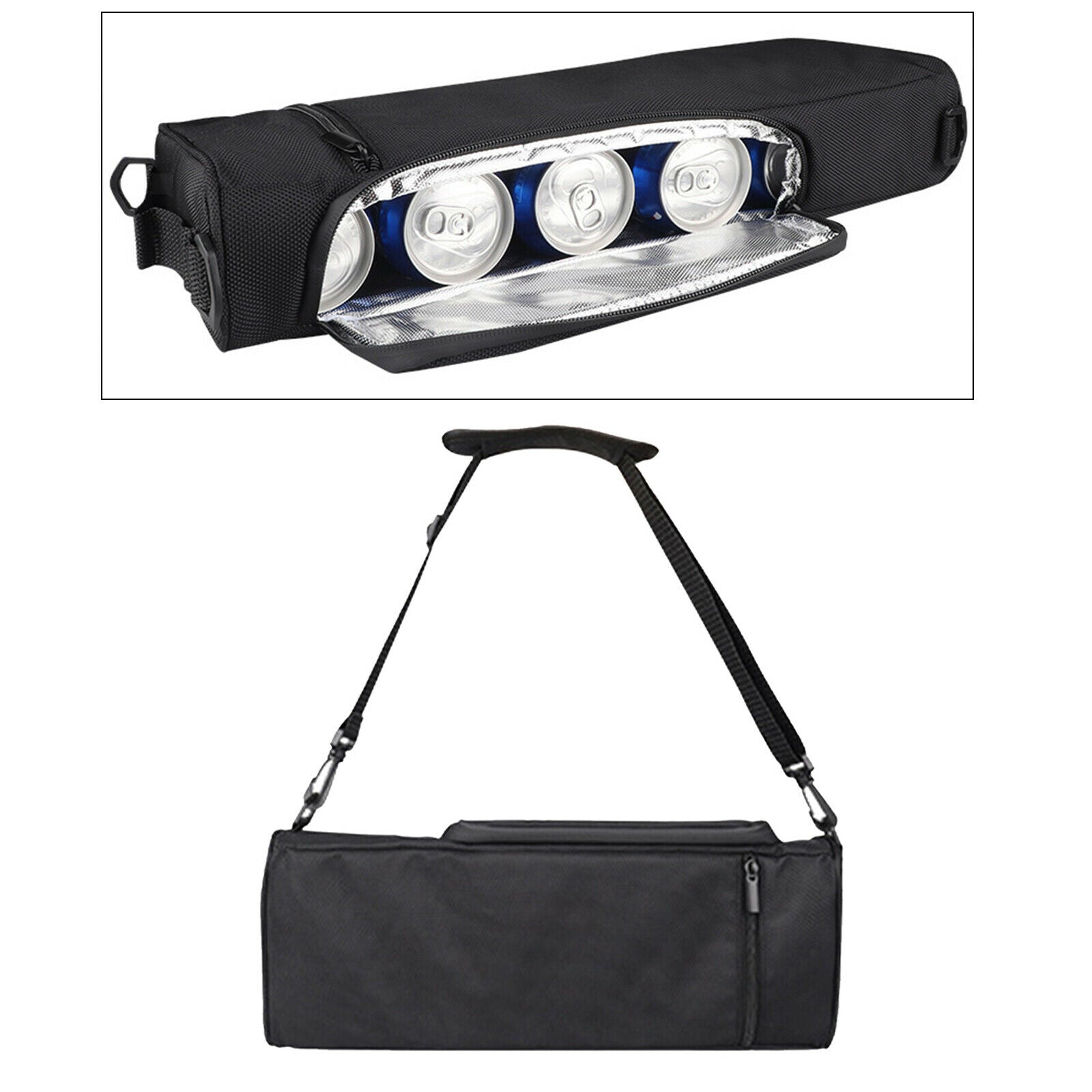 2x Portable Golf Cooler Bag Golfing Cans Wine Bottles Insulated Bag Handbag