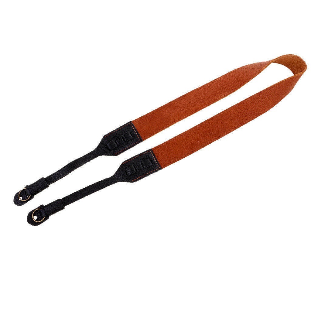 brown&black Genunie Leather Camera Shoulder Neck Strap Belt F   SLR DSLR