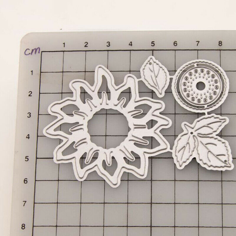 New 8.5*5.8cm Sunflower Metal Cut Die Stencils Template For DIY Scrapbook.l8