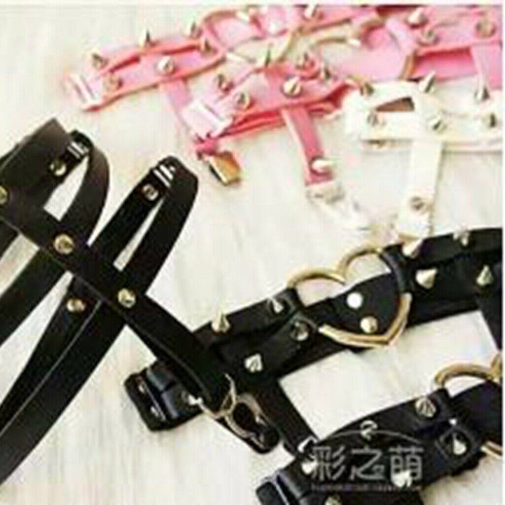 5pcs Sliver Heart Circle Rings for Choker Leg Ring Garter Belt Making Crafts