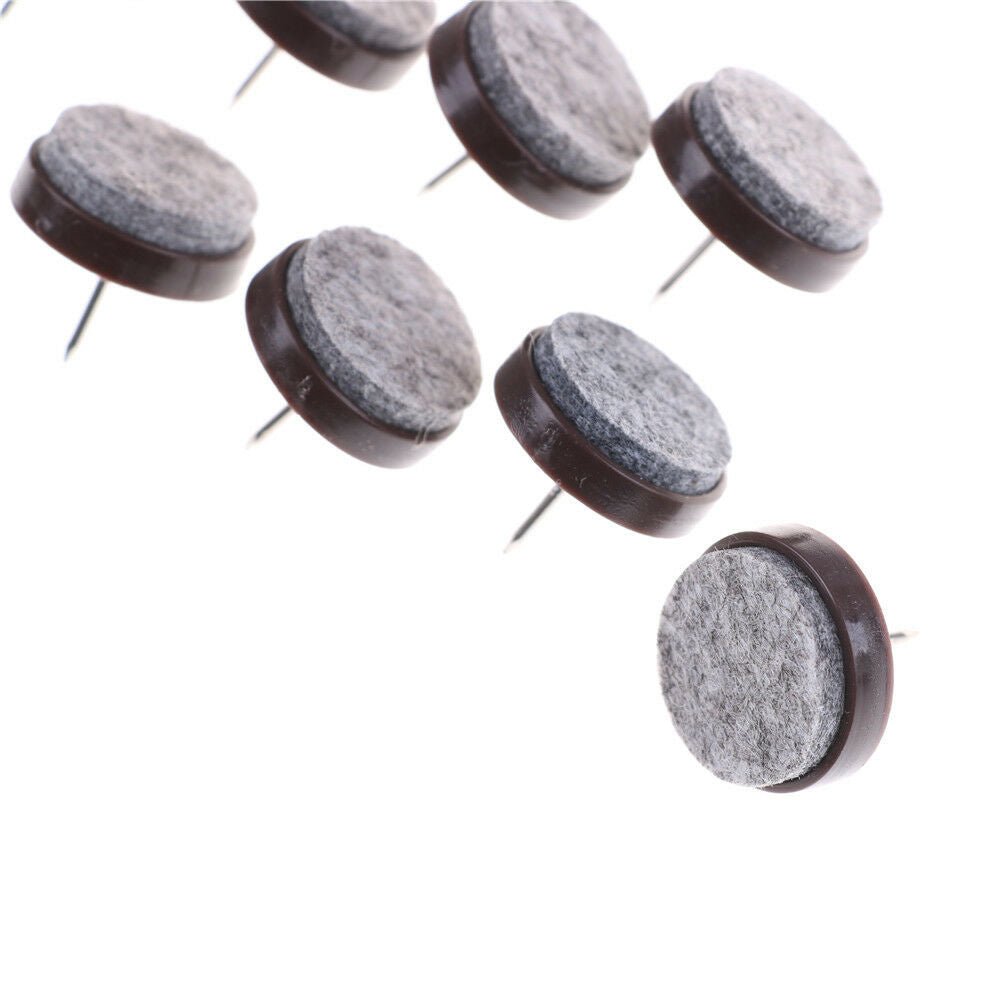 8x 24mm Table Chair Feet Legs Glides Skid Tile Felt Pad Floor Nail Protec.l8