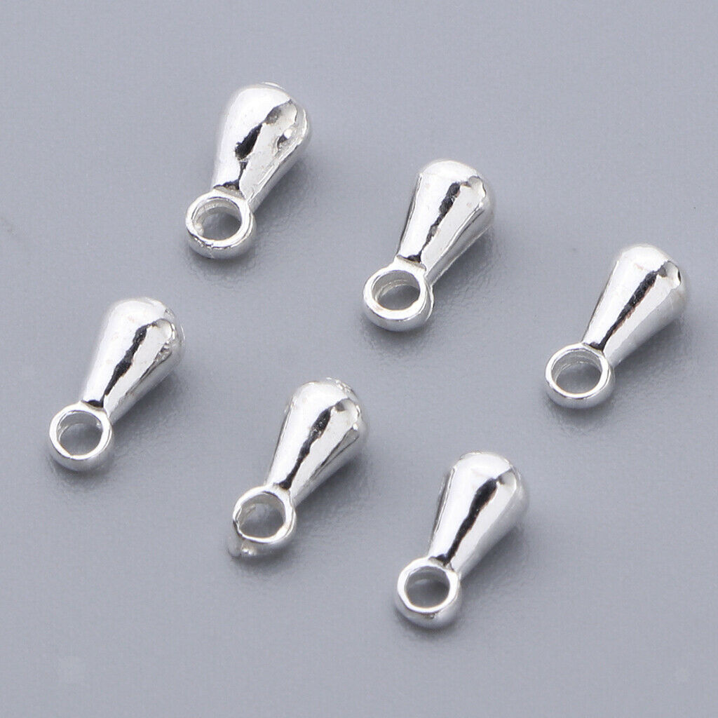 6Pcs Drop Beads Extender Chain Tear Drop Dangle End Beads Finding Crafts DIY