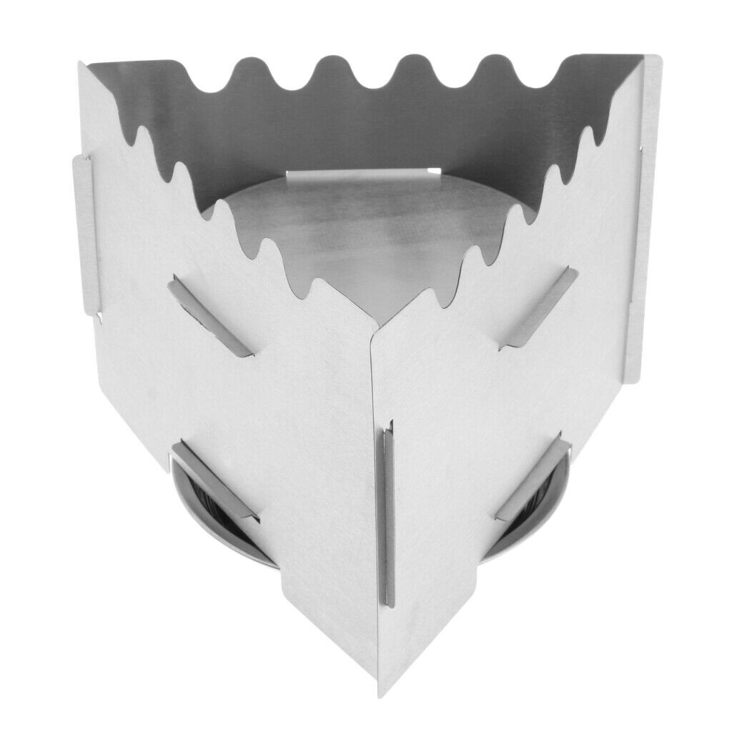 Portable Folding Stainless Steel Camping Hiking Cooking Alcohol Stove Burner