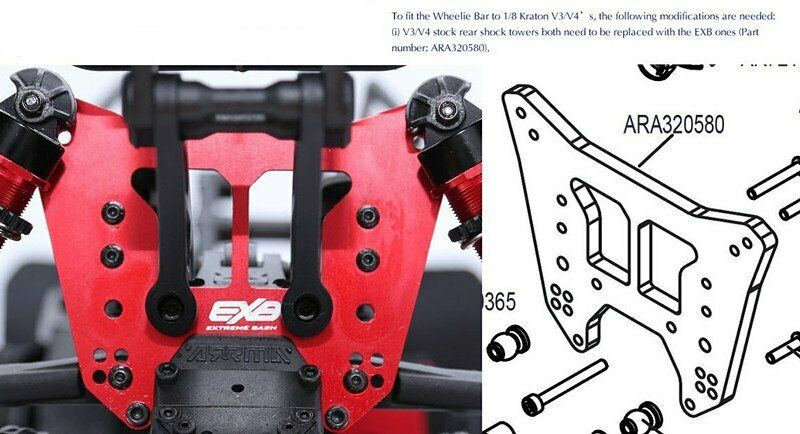 Nylon Head Up Wheel Parts For 1/8 ARRMA KRATON  EXB  ARA106053 RC Cars Parts