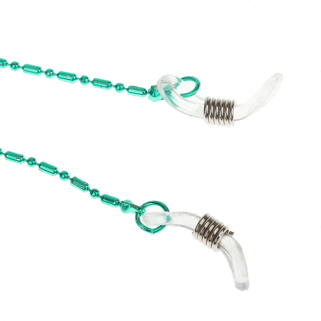 Reading Glasses Spectacles Sunglasses Holder Neck Cord Metal Chain - Green