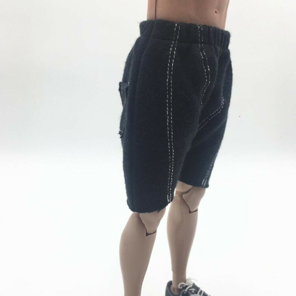 1/6 Scale Male Shorts Hip Pants Black for 12inch Action Figures Accessories