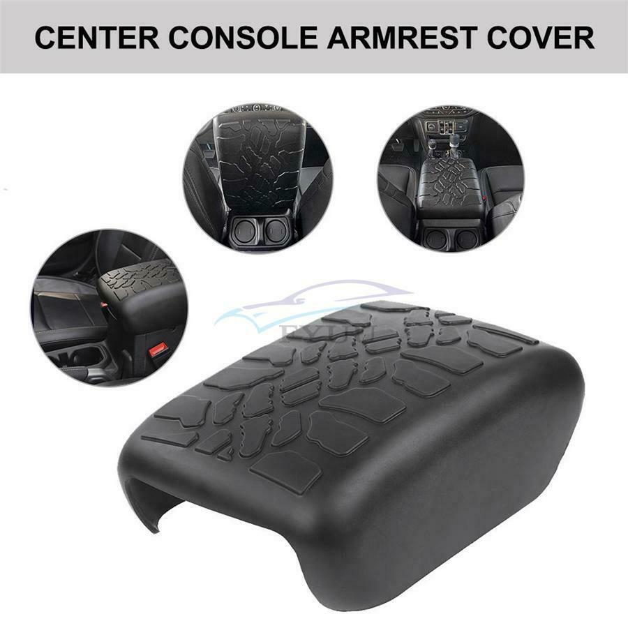 1PCS Car Center Console Armrest Cover Pad Black For Wrangler JL JT 2018-2020