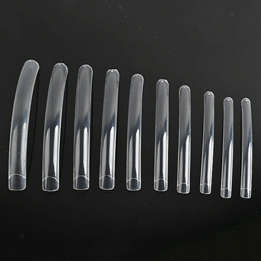5 Pairs Extra Long Plastic French False Nail Art Care Salon Tips Clear