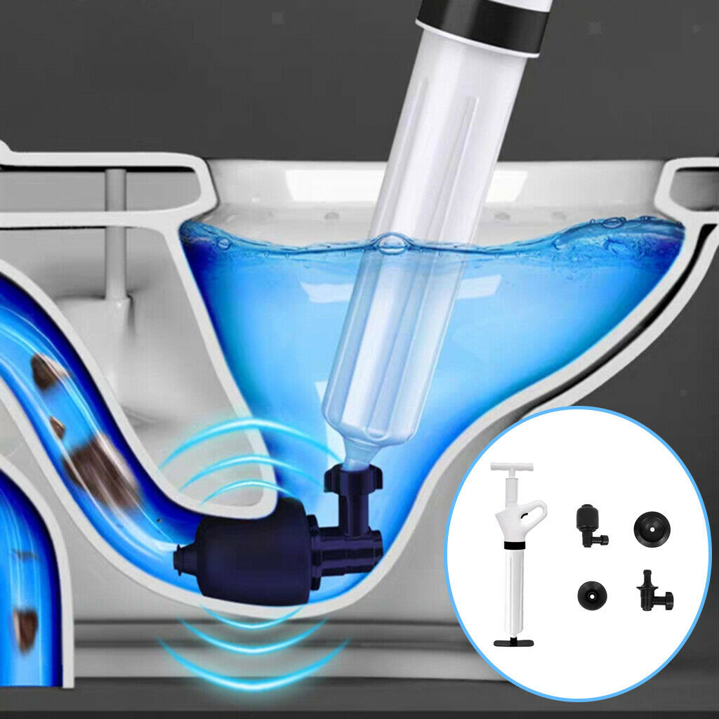 Bathroom Toilet Plunger Manual High Pressure Toilet Plunger Washing Plug Set