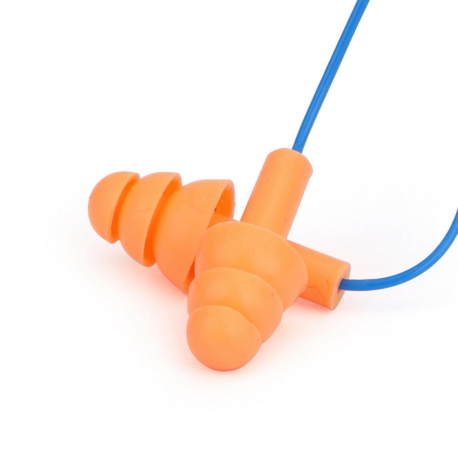 20x Silicone Anti Noise Ear Plugs With Anti-Separtion Rope for Study Sleep CA