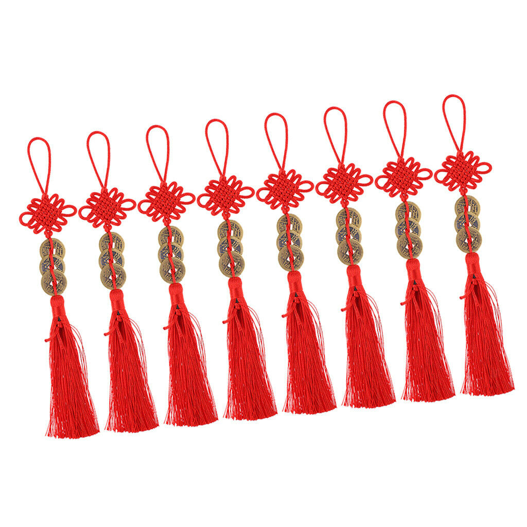 8 Pack Amulet Feng Shui Hanging Knot Tassel House Decorative Accessory