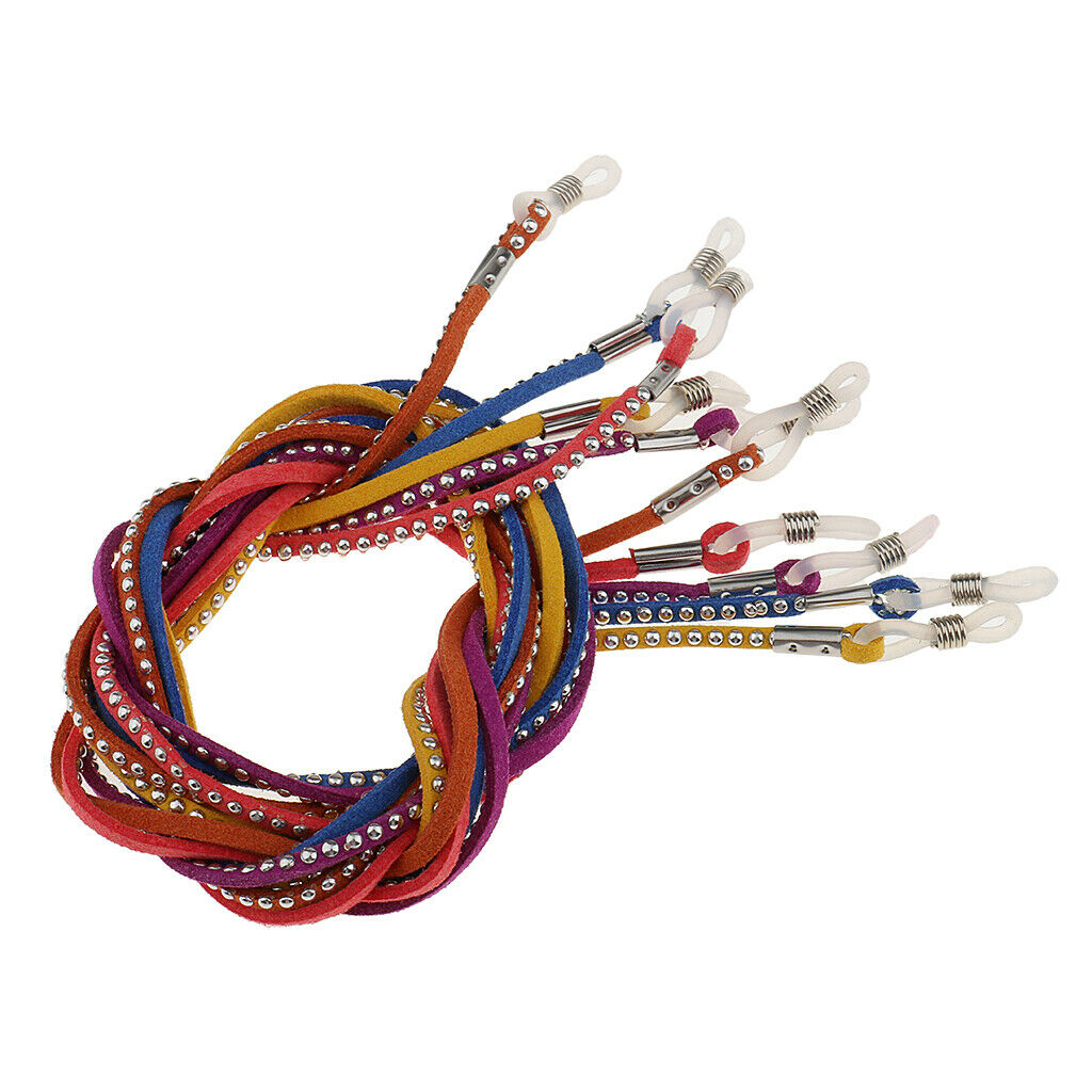 5pcs Children Suede Sunglass Holder Eyewear Cord Holder Lanyard Neck