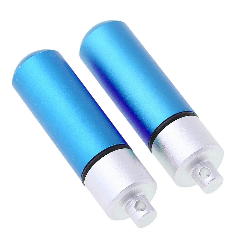 2x Mini Aluminum Keychain Blue & 2x Quick Release Keychain Yellow