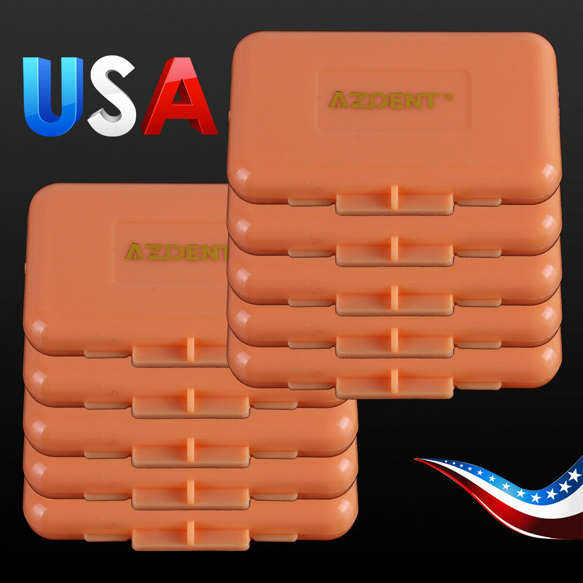 100 Kits AZDENT Dental Orthodontic Wax Gum Irritation Orange Scent Flavor