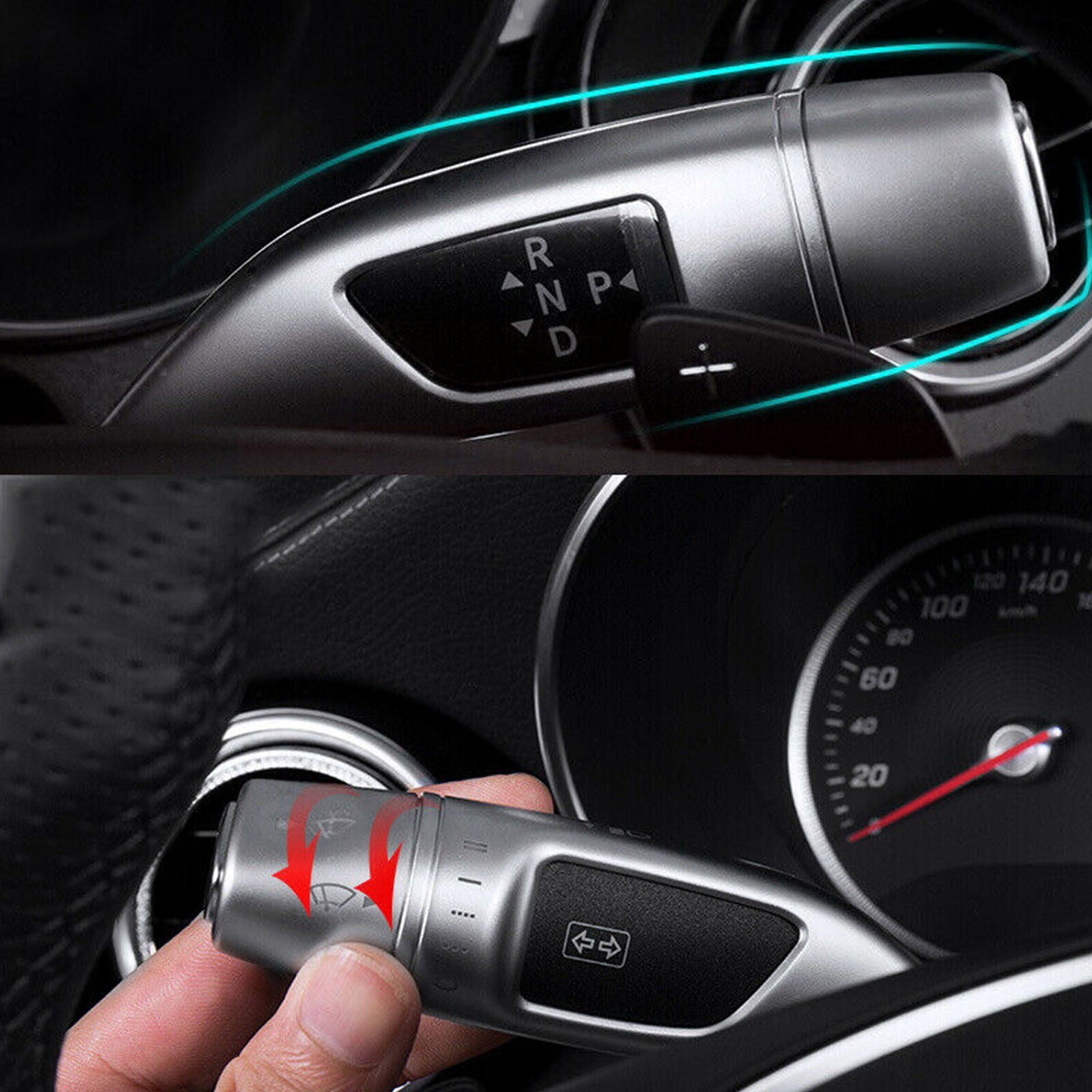 3pcs Wiper Gear Bar Cover Trim For Benz C E GLC Class W205 W213 X253 2016- 2018