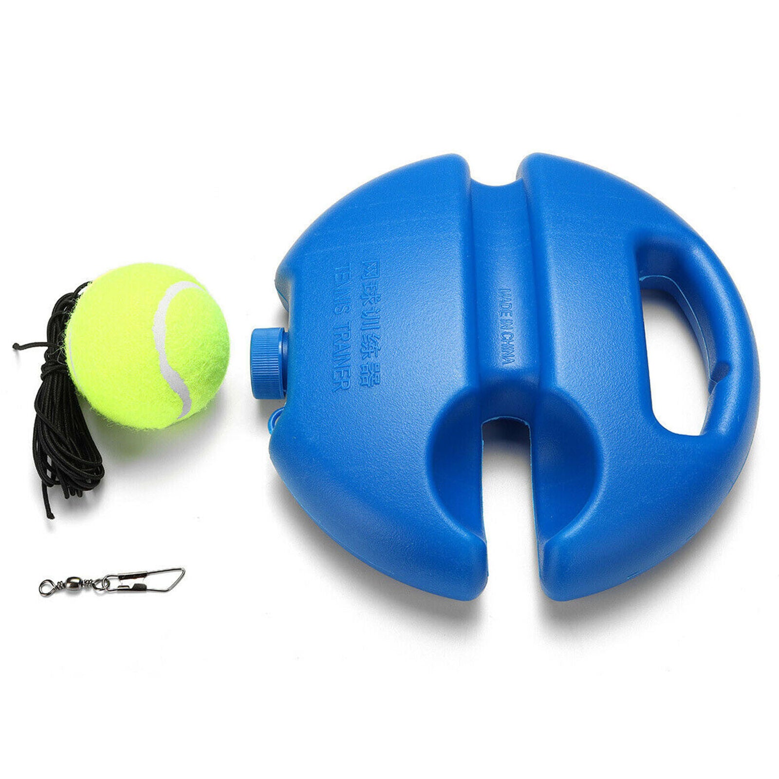 Single Tennis Trainer Training Practice Rebound Balls Back Base Tool + 3 Ball D1