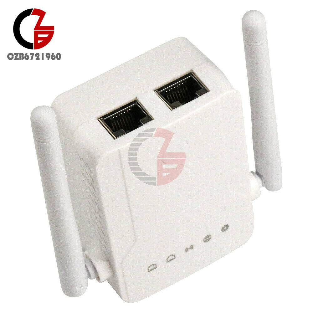 AC 110V-240V 2.4Ghz 300Mbps Wireless Wifi Repeater Amplifier With Dual Antenna