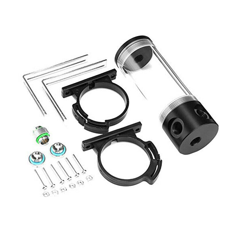 Acrylic Cylinder Reservoir Water Tank G1/4 Screw 50mm x 190mm PC Liquid Cooling